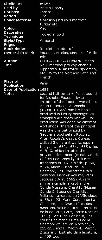 British Library Database of Bookbindings c46h7