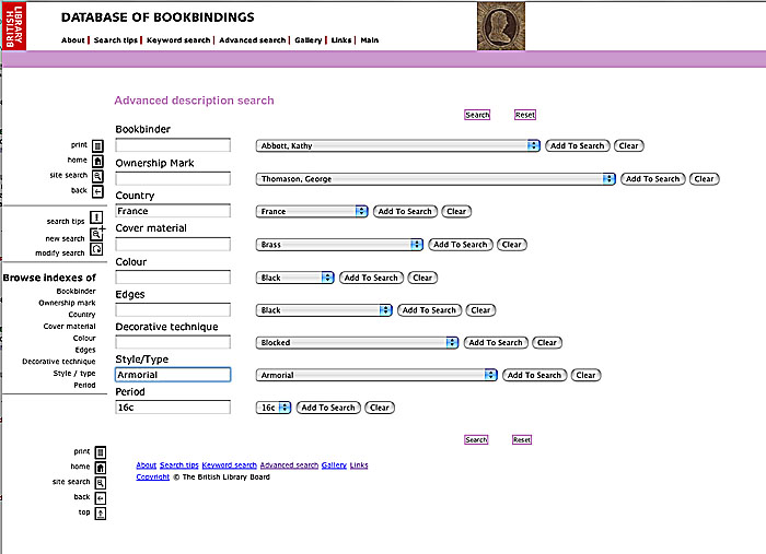 British Library Database