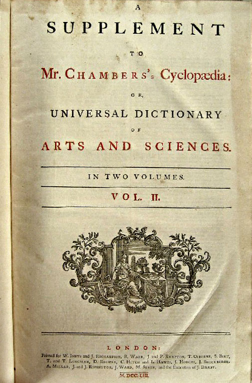 Cyclopaedia  1753  Supplement
