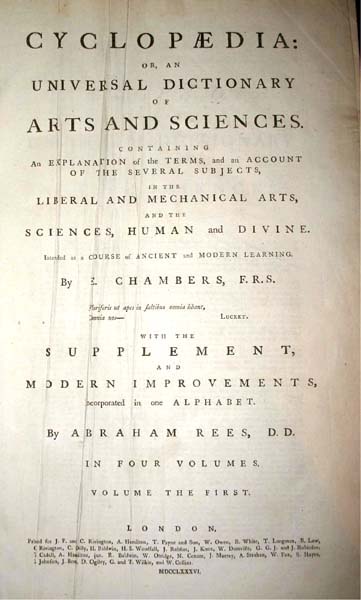 Chambers's Cyclopaedia 1786