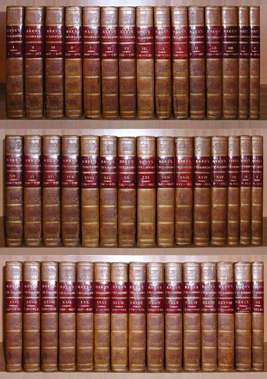 Rees's 1819 CYCLOPAEDIA 39Vols. 6 Plate Vols.