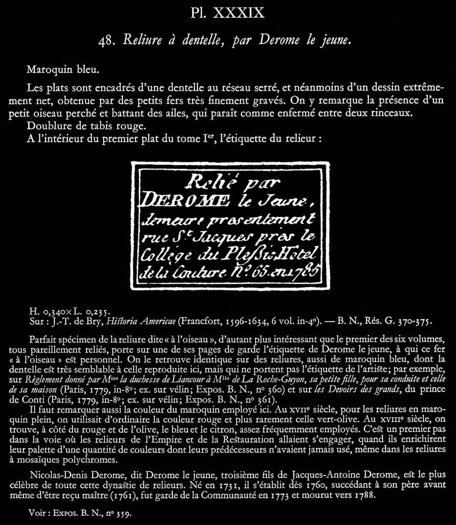 Planche XXXIX description